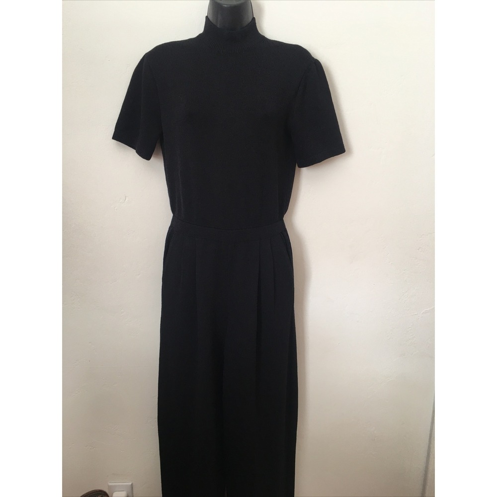 Vintage St John Santana jumpsuit amazing 9 buttons and pockets chest is 34"
